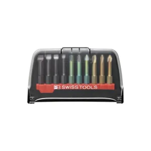 PB Swiss Tools PB E6.986 Precision Bit Set in BitCase, with Belt-Clip, 10 Pieces