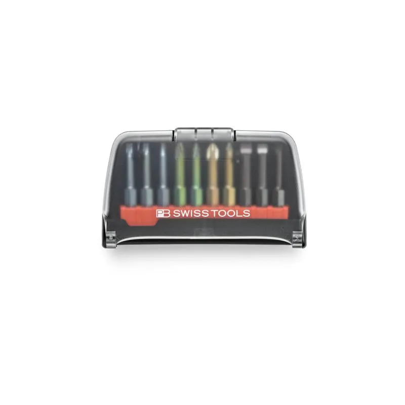 PB Swiss Tools PB E6.989 CN PrecisionBit, Design E 6.3 (1/4"), Set in BitCase, with Belt-Clip