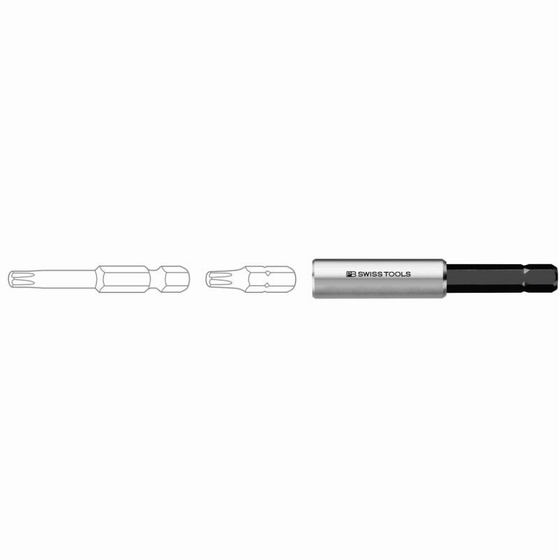 PB Swiss PB 451.M Universal Bit Holder Adaptor, for PrecisionBits C 6.3 (1/4 Inch)