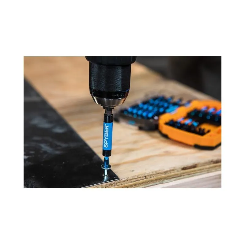 Spyder 19079 Mach-Blue 1/4-in x Phillips/Square/TORX Impact Driver Bit (34-Piece)