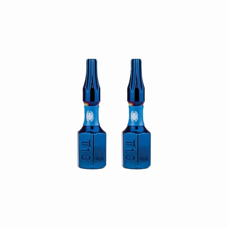Spyder 19039 Mach-Blue T10 1/4-in x 1-in TORX Impact Driver Bit 2 Piece