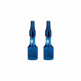 Spyder 19039 Mach-Blue T10 1/4-in x 1-in TORX Impact Driver Bit 2 Piece