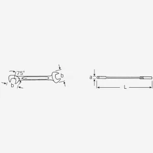 Stahlwille 40064545 12 Small double open ended Spanner Electric, 4.5 mm
