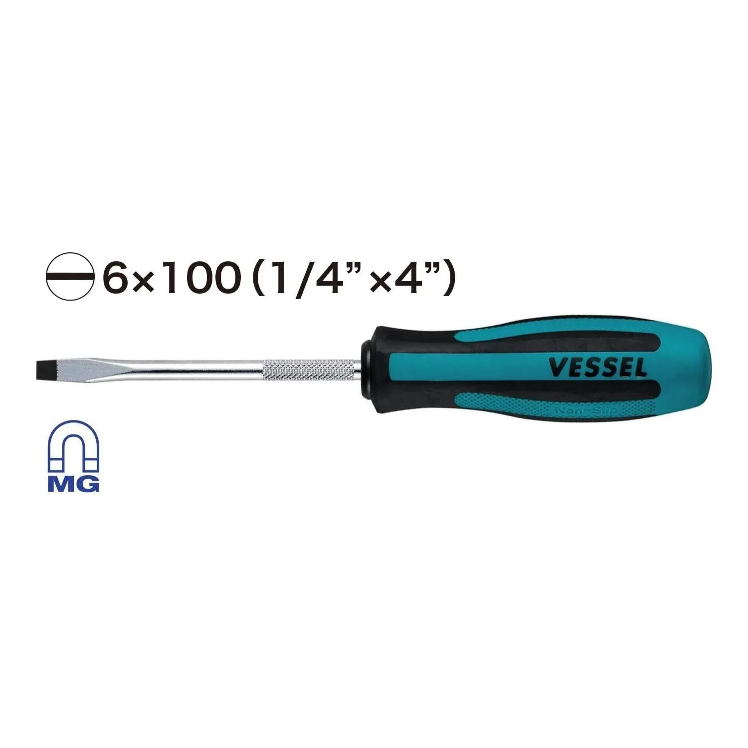 Vessel Tools 900S6100 MEGADORA Standard Screwdriver, 6 mm