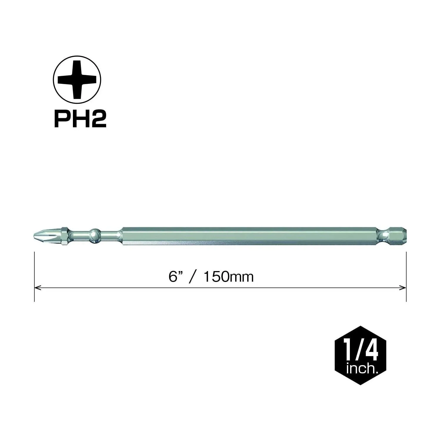 Vessel Tools IBMG150PH2K5 Impact Ball Torsion Bits, 5 Bits with a Magnetic Charging Holder