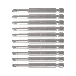Vessel Tools NTPH275P10K Neck Torsion Power Bits, PH2 x 75 mm, 10 Pack