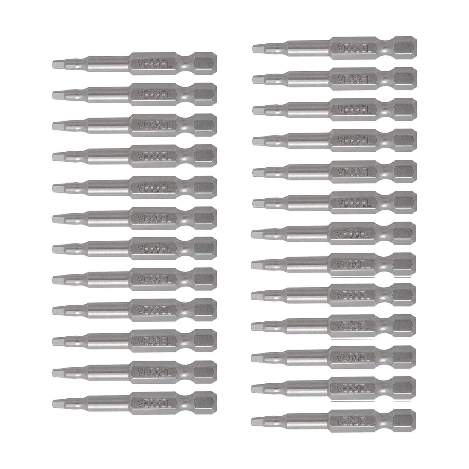 Vessel Tools NTSQ150P25K Neck Torsion Power Bits, SQ1 x 50 mm, Bulk 25 Pc.