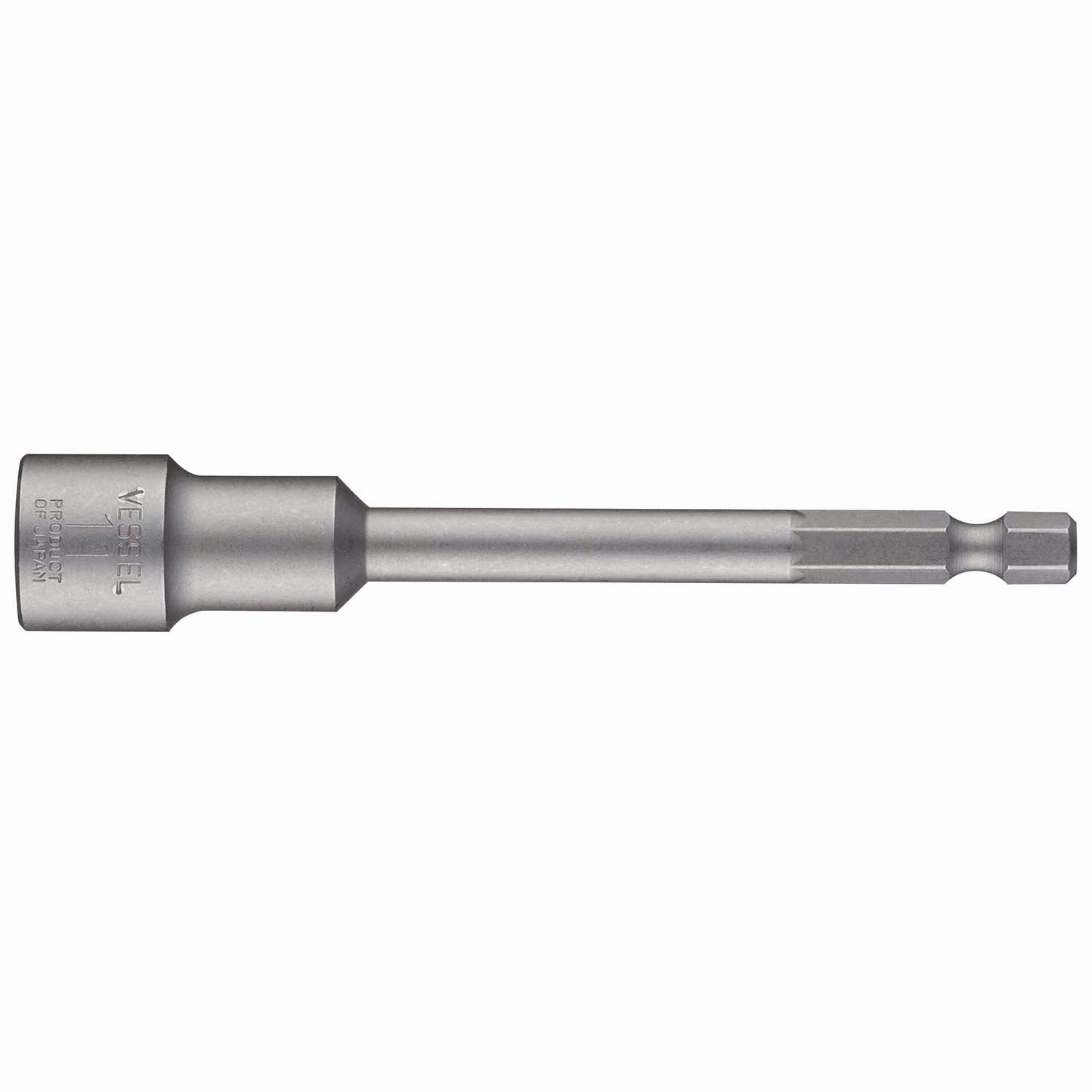 Vessel MB45AF11100P1 Power Bit 1/4" Hex B, A/F11x100 Nutsetter with Press-Fit Magnet