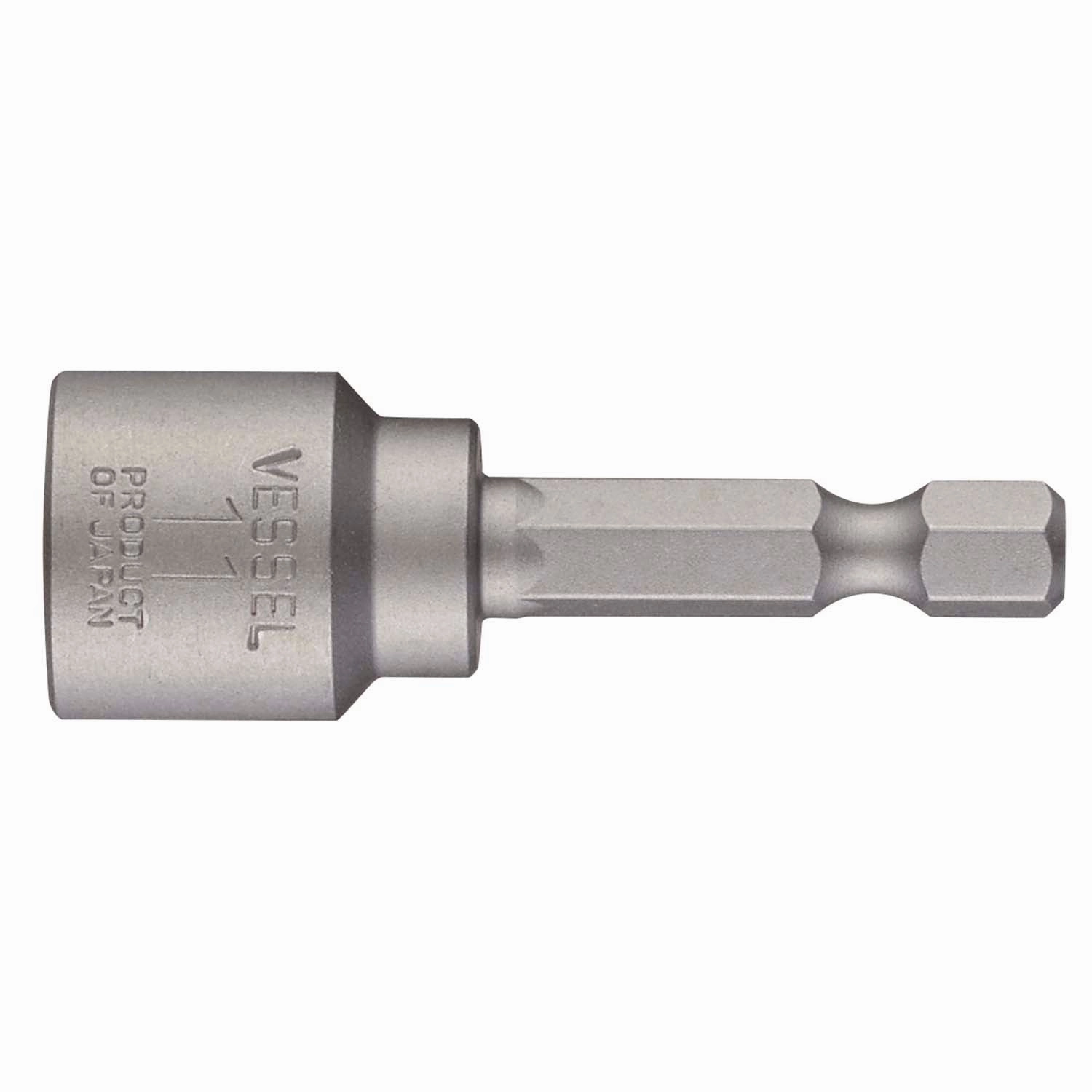 Vessel MB45AF1150P1 Power Bit 1/4" Hex B, A/F11x50 Nutsetter with Press-Fit Magnet