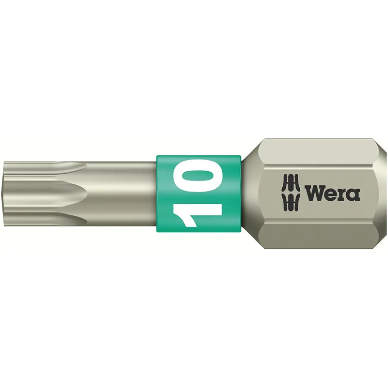 Wera 05073620001 3867/1 TS SB Stainless Steel Insert Bit, TORX #10, 5 Piece