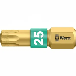 Wera 05134377001 1 BDC Diamond Coated TORX 25 Bit, 5 Piece