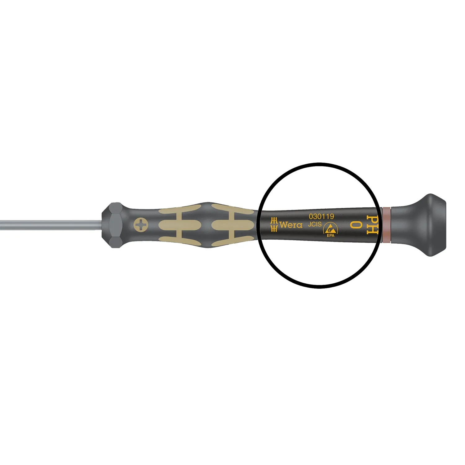 Wera 1567 TORX ESD Kraftform Micro screwdriver for TORX screws, TX 5 x 40 mm