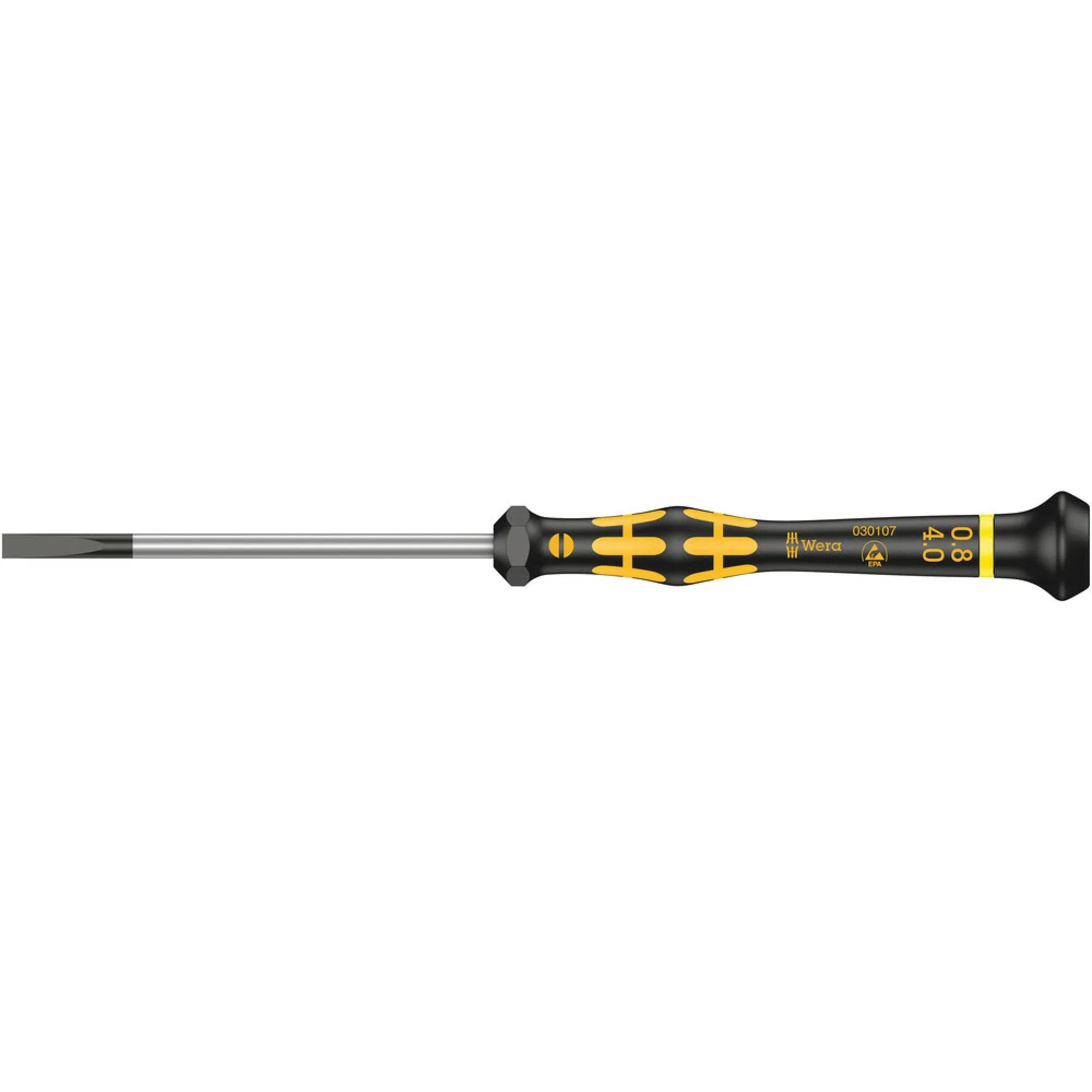 Wera 1578 A ESD Kraftform Micro screwdriver for slotted screws, 0.40 x 2 x 60 mm