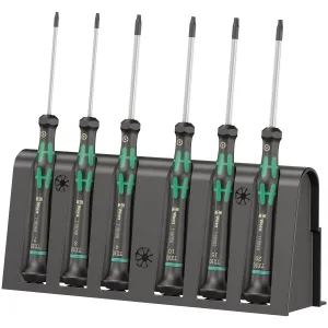 Wera 2067/6 TORX BO Screwdriver set and rack for electronic applications, 6 pieces