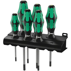 Wera 367/6 TORX BO Kraftform Screwdriver set and rack, 6 pieces