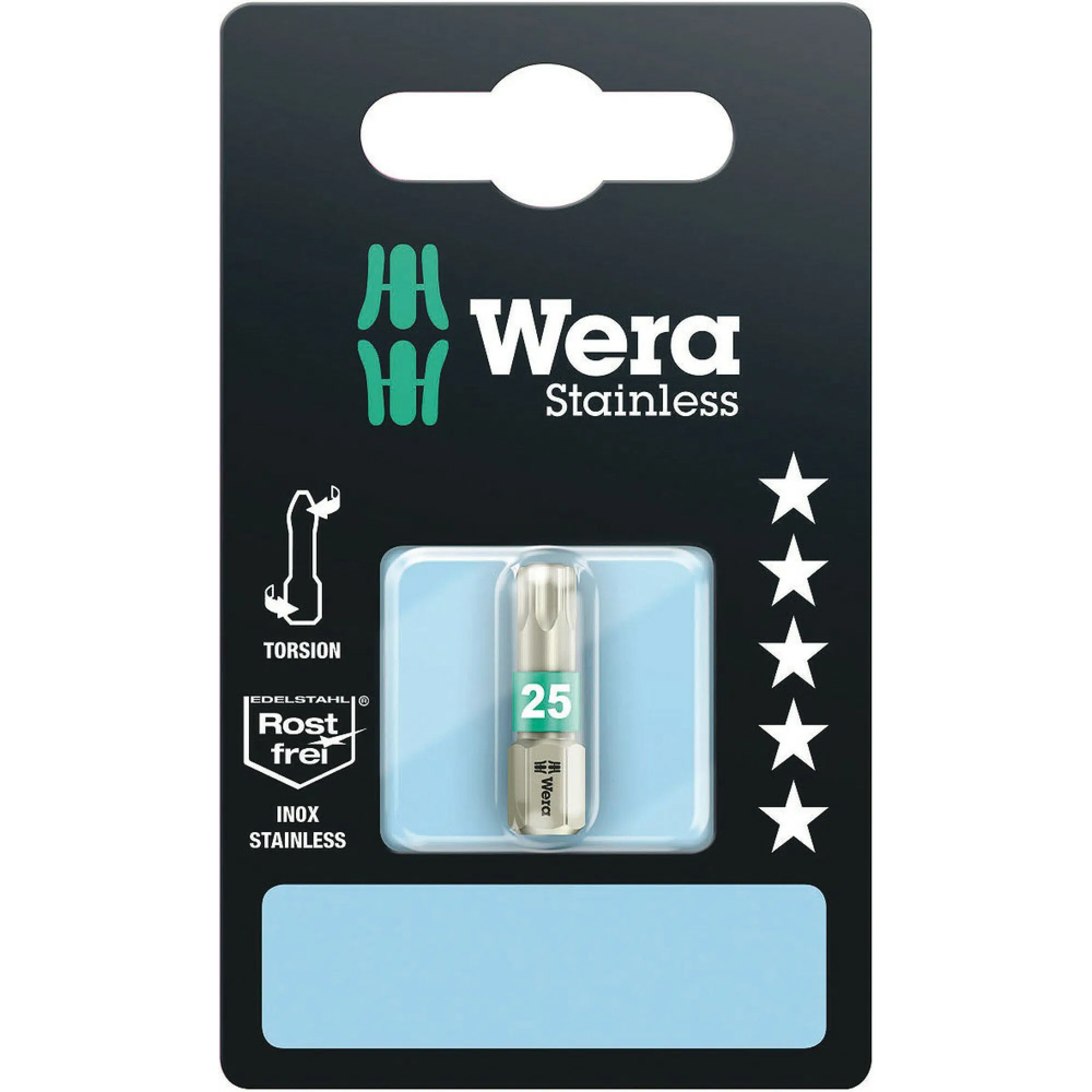 Wera 3867/1 TS SB TORX bits, stainless, TX 10 x 25 mm