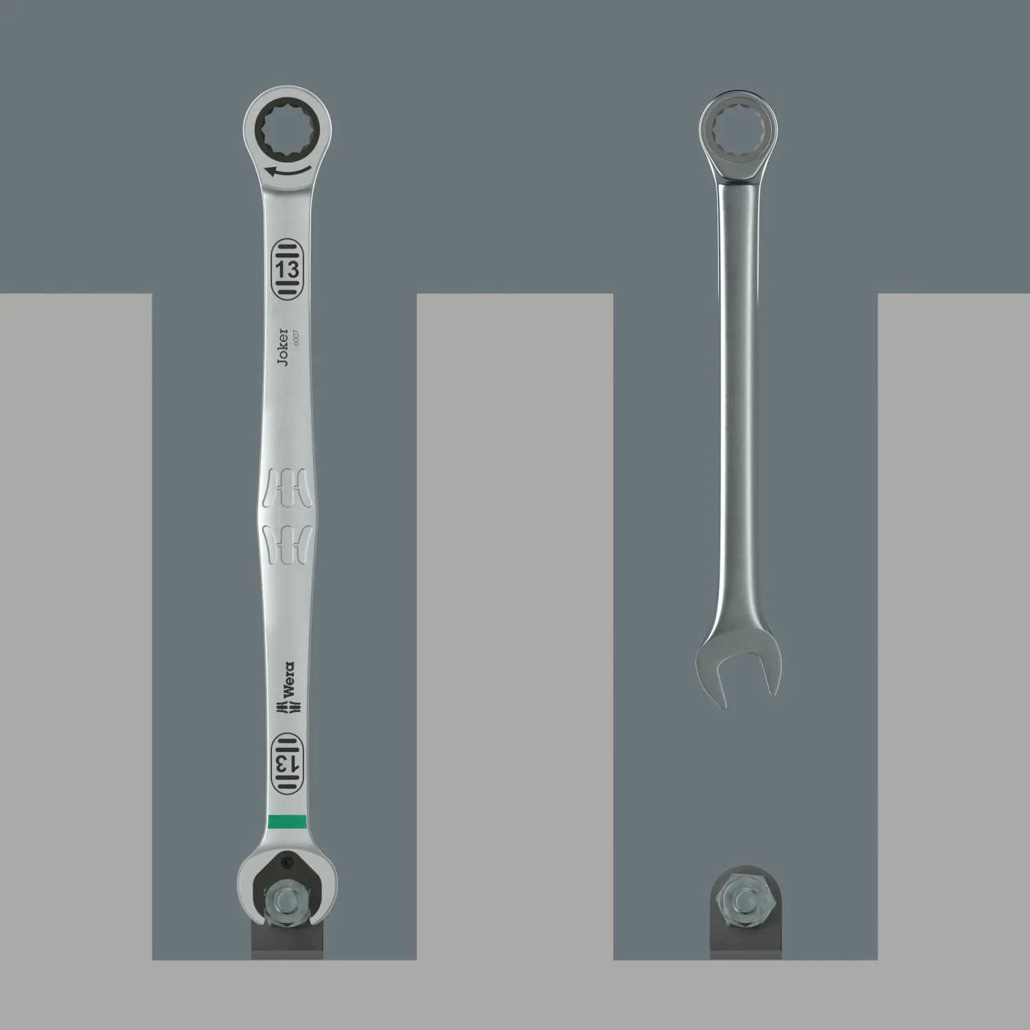 Wera 6007 Joker 5 Set 1 Ring Ratchet Spanner Set, 5 Pc.