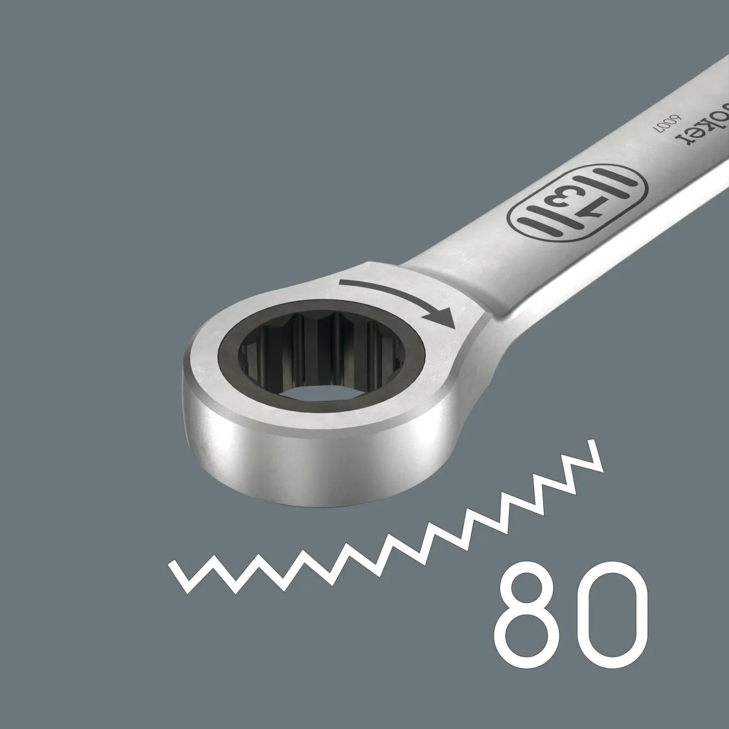 Wera 6007 Joker SB Ring Ratchet Spanner, Long Design, 8 x 180 mm
