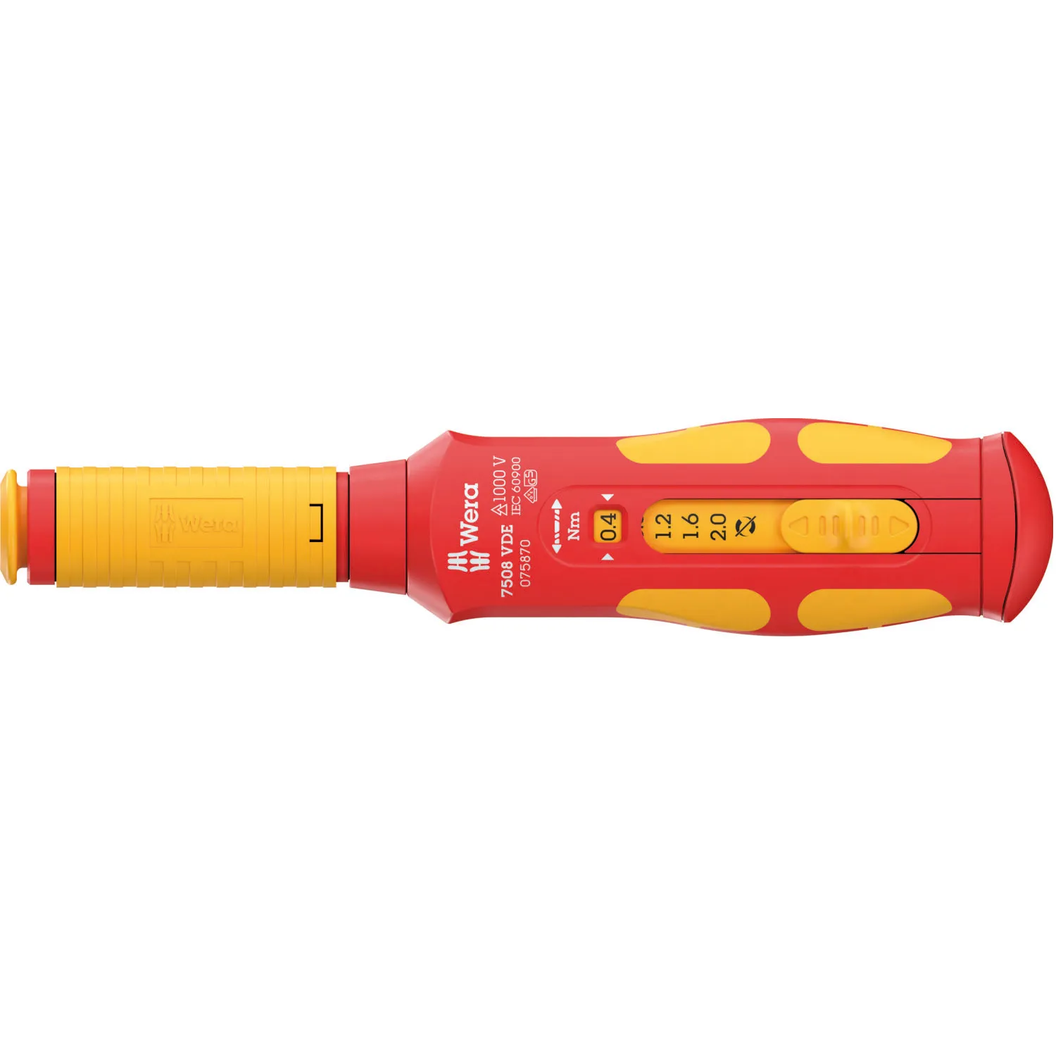 Wera 7508 VDE Kraftform Safe-Torque Speed Torque screwdriver, 0.4-2.0 Nm