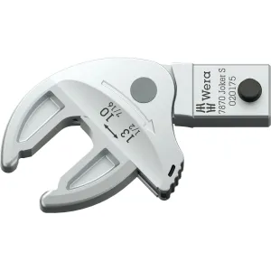 Wera 7870 Joker S Self-Setting Insert Spanner for Wrench Size 10 - 13 mm, Mounting 9 x 12 mm