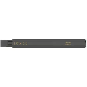 Wera 800 S Slotted bits for impact screwdrivers, 1 x 5.5 x 70 mm