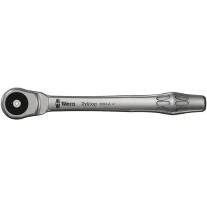 Wera 8003 A Zyklop Metal Ratchet with push-through square and 1/4" drive, 1/4" x 141 mm
