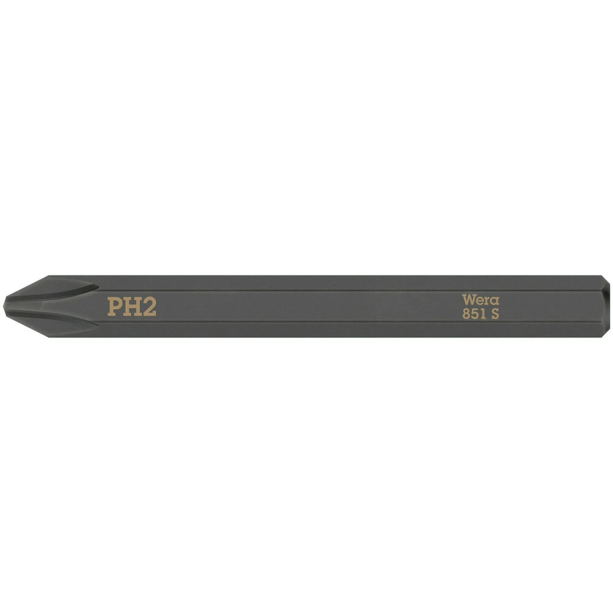 Wera 851 S Phillips bits for impact screwdrivers, PH 2 x 70 mm