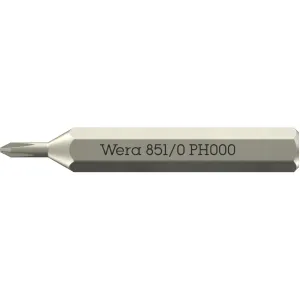 Wera 851/0 Micro Bits for Phillips Screws, PH000 x 30 mm