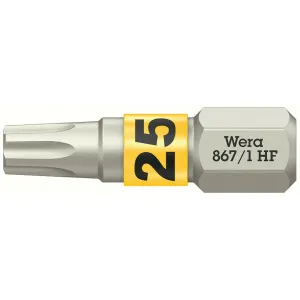 Wera 867/1 TORX HF Bits with holding function, TX 25 x 25 mm