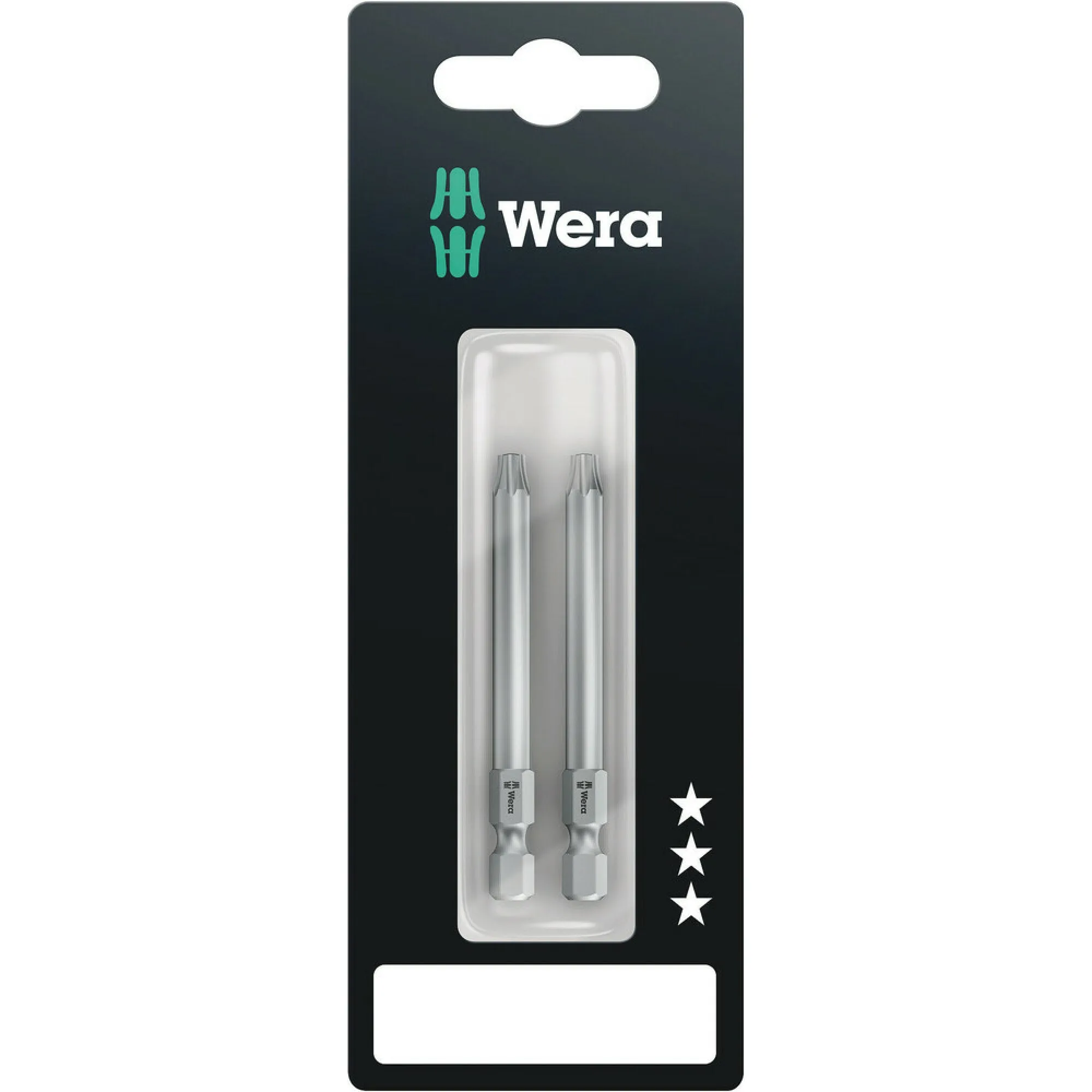 Wera 867/4 Z TORX BO bits with bore hole SB, TX 15 x 70 mm, 2 pieces