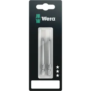 Wera 867/4 Z TORX BO bits with bore hole SB, TX 40 x 70 mm, 2 pieces