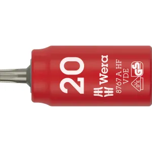 Wera 8767 A VDE HF TORX Zyklop Bit socket, insulated, with 1/4" drive, with holding function, T20