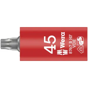 Wera 8767 B VDE HF TORX Zyklop bit socket, insulated, with holding function, 3/8" drive, TX 27 x 55 mm