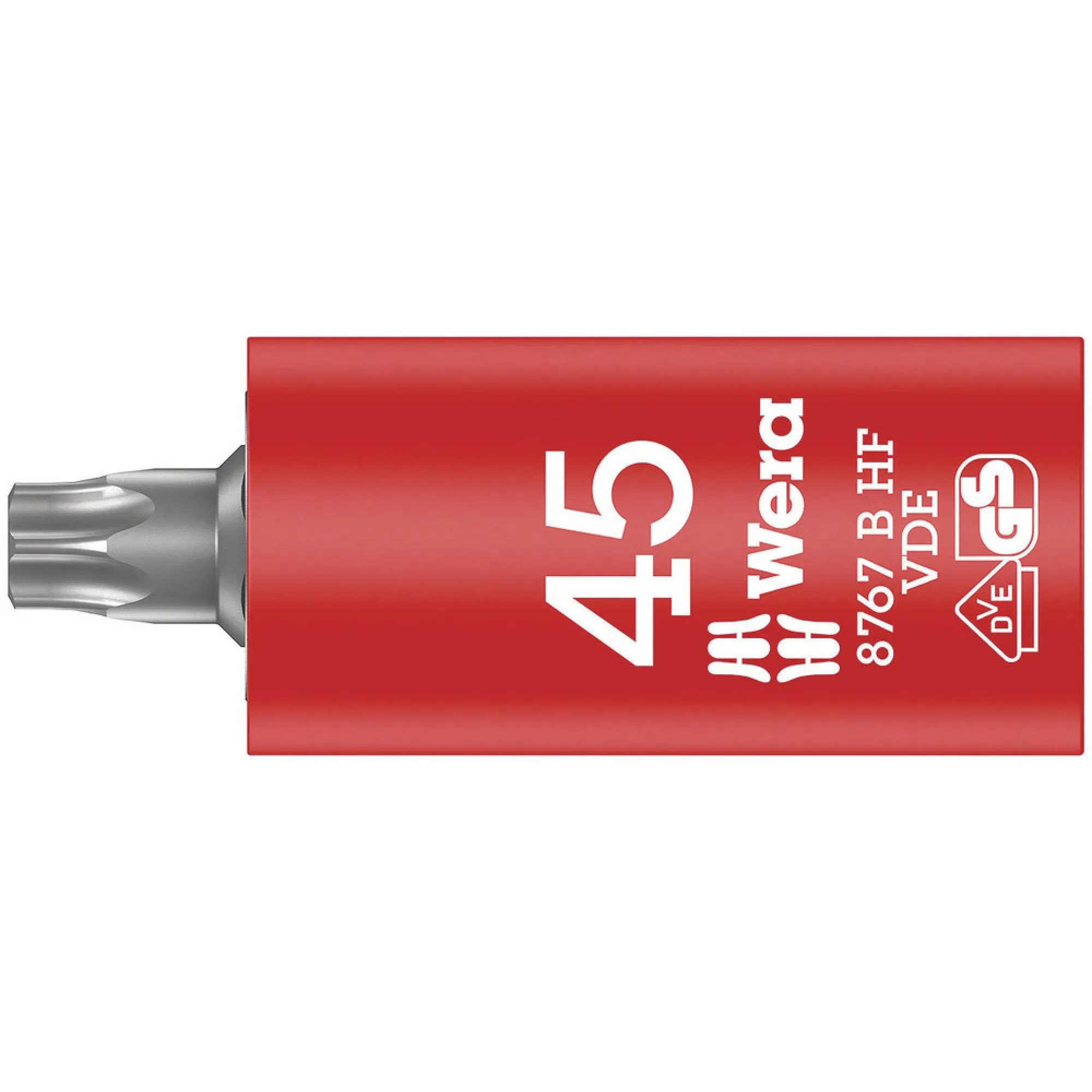 Wera 8767 B VDE HF TORX Zyklop bit socket, insulated, with holding function, 3/8" drive, TX 45 x 59 mm