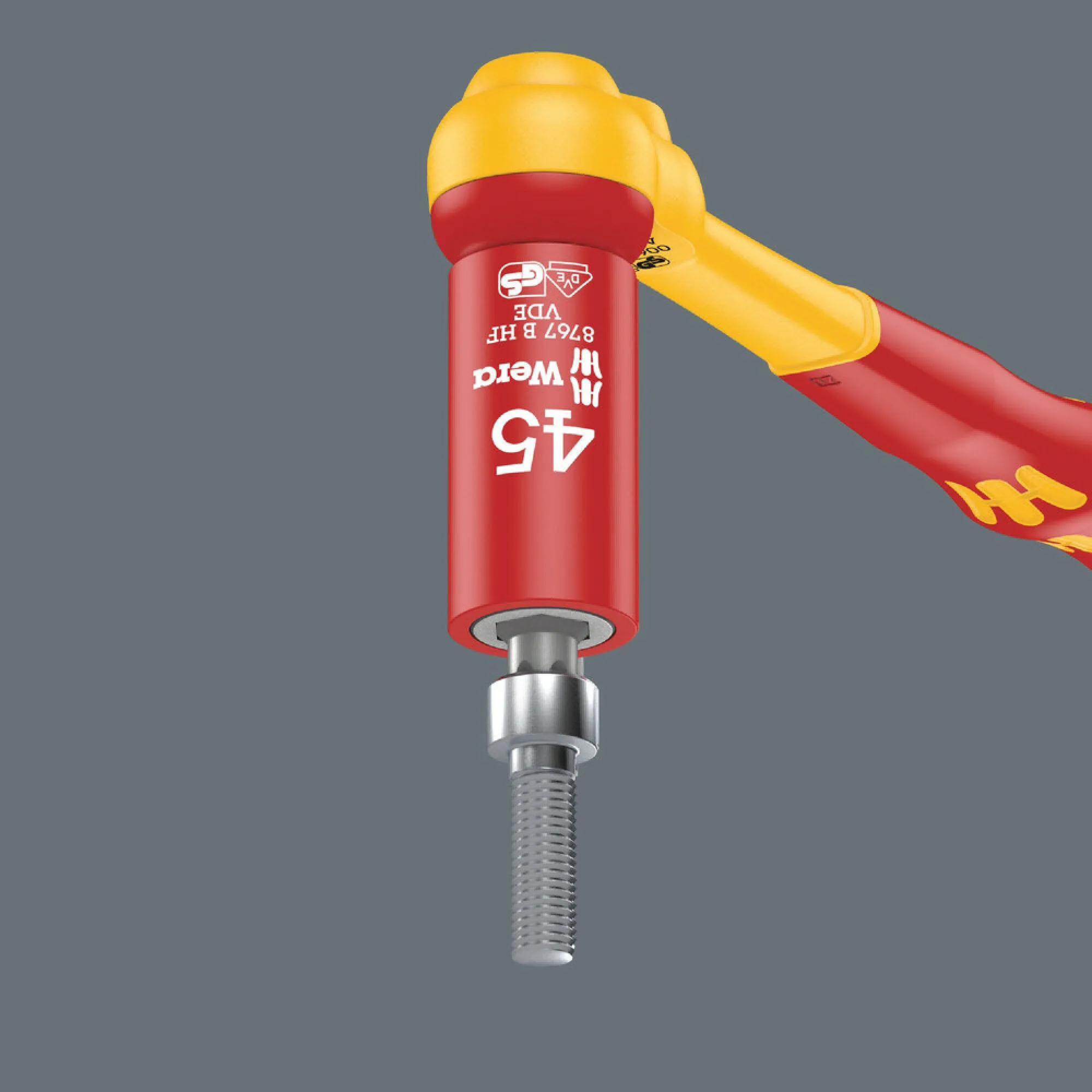 Wera 8767 B VDE HF TORX Zyklop bit socket, insulated, with holding function, 3/8" drive, TX 45 x 59 mm