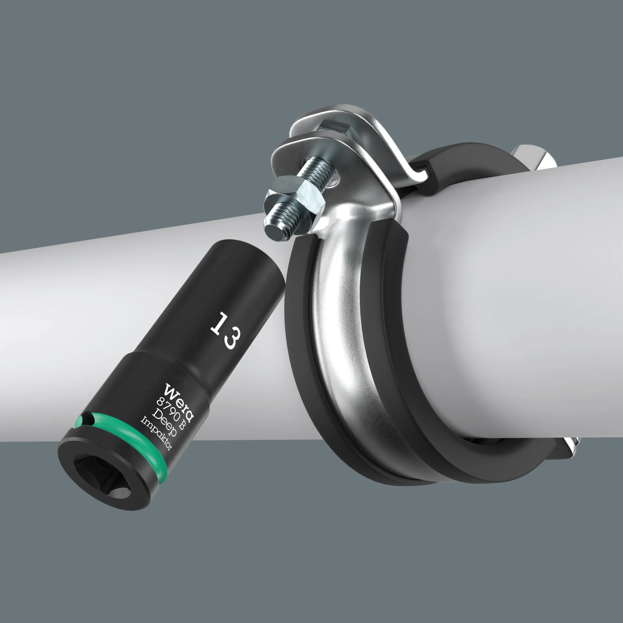 Wera 8790 B Impaktor Deep Socket with 3/8" drive, 10 mm