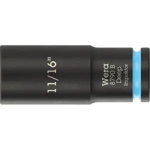 Wera 8790 B Impaktor Deep Socket with 3/8" drive, 11/16"
