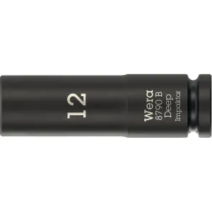 Wera 8790 B Impaktor Deep Socket with 3/8" drive, 12 mm