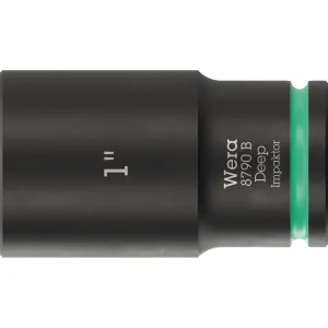 Wera 8790 B Impaktor Deep Socket with 3/8" drive, 1"
