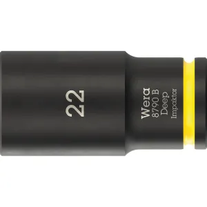 Wera 8790 B Impaktor Deep Socket with 3/8" drive, 22 mm