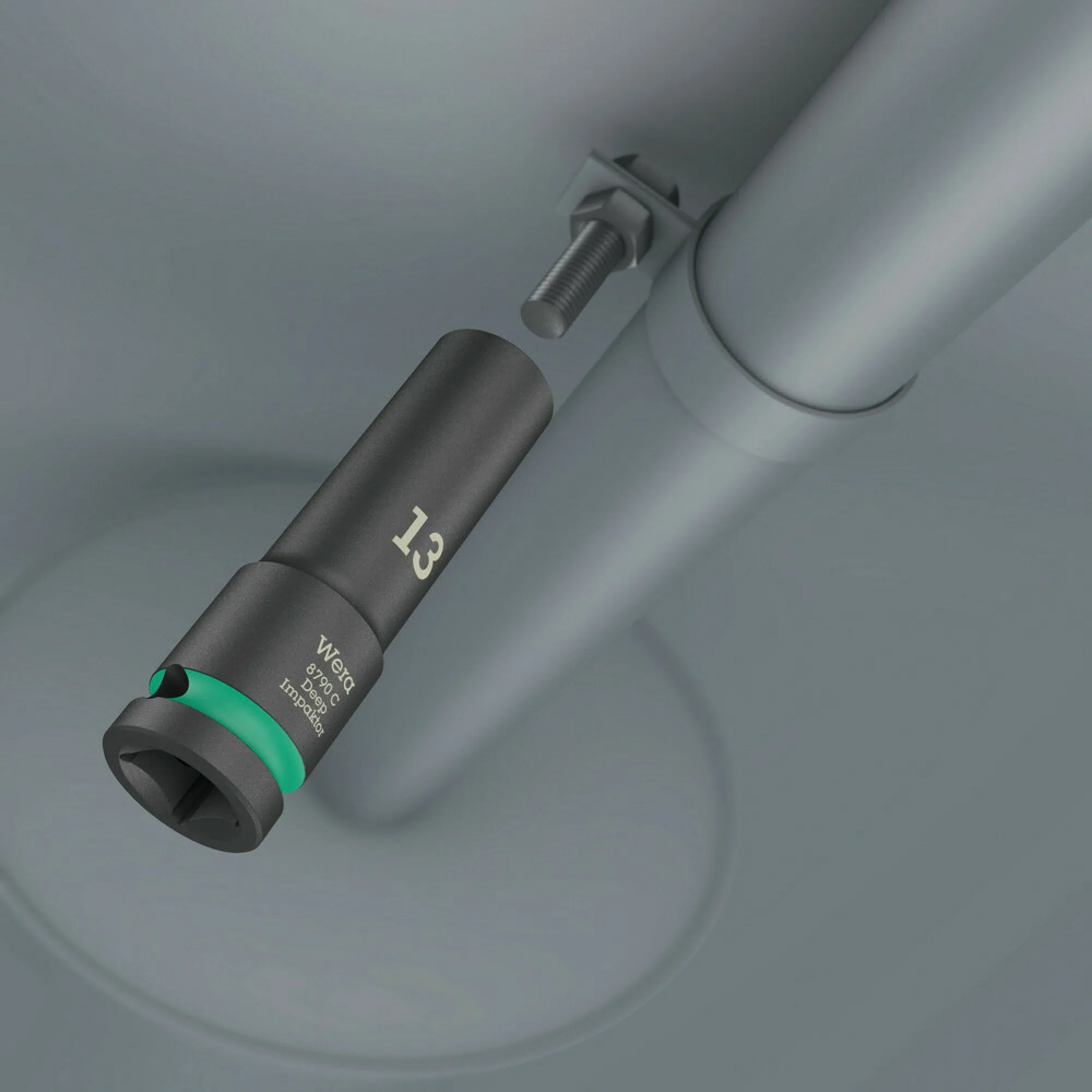 Wera 8790 C Impaktor Deep socket with 1/2" drive, 27 x 83 mm