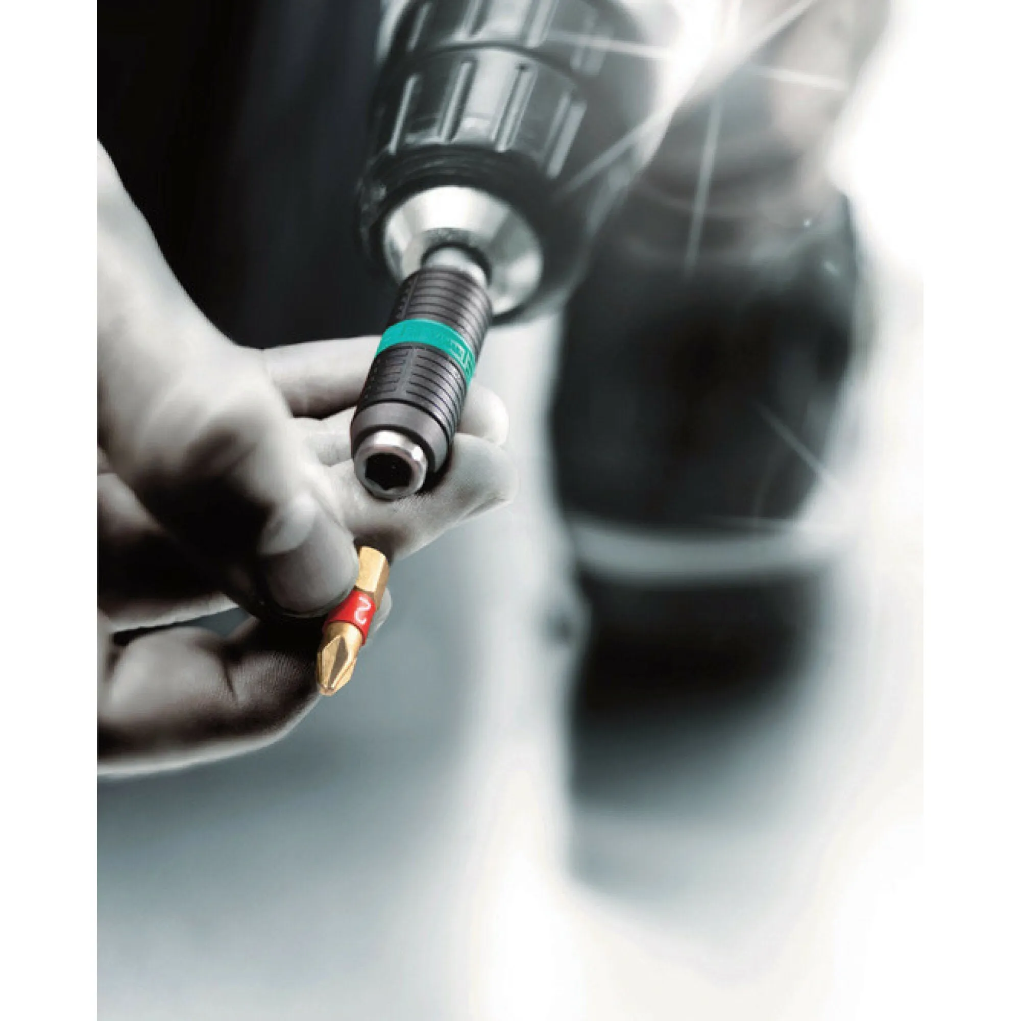 Wera 897/4 R Rapidaptor BiTorsion Universal Bit Holder, 1/4" x 75 mm