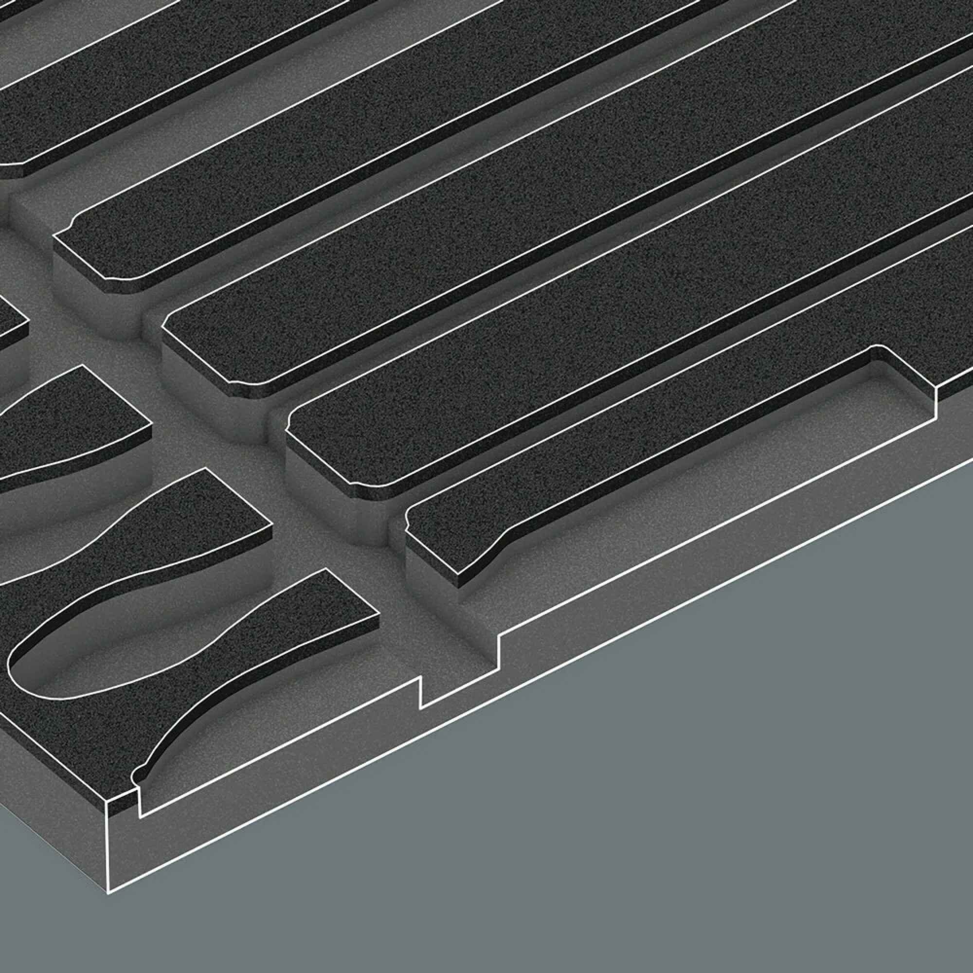 Wera 9783 Foam insert PFERD file set 1, 6 pieces