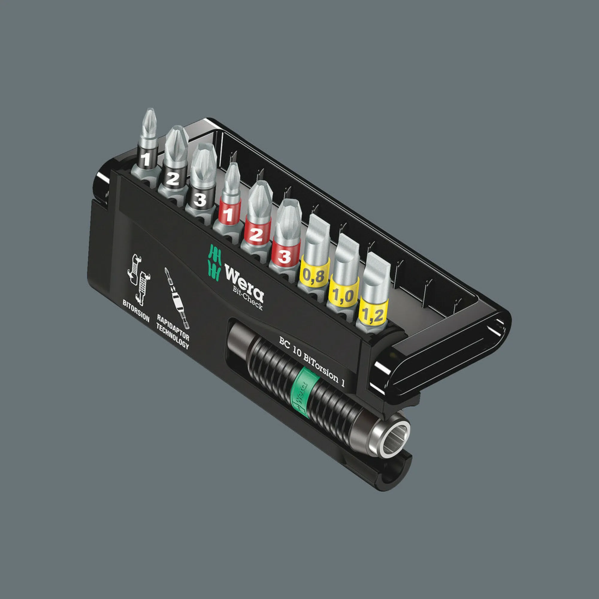 Wera Bit-Check 10 BiTorsion 1, 10 pieces