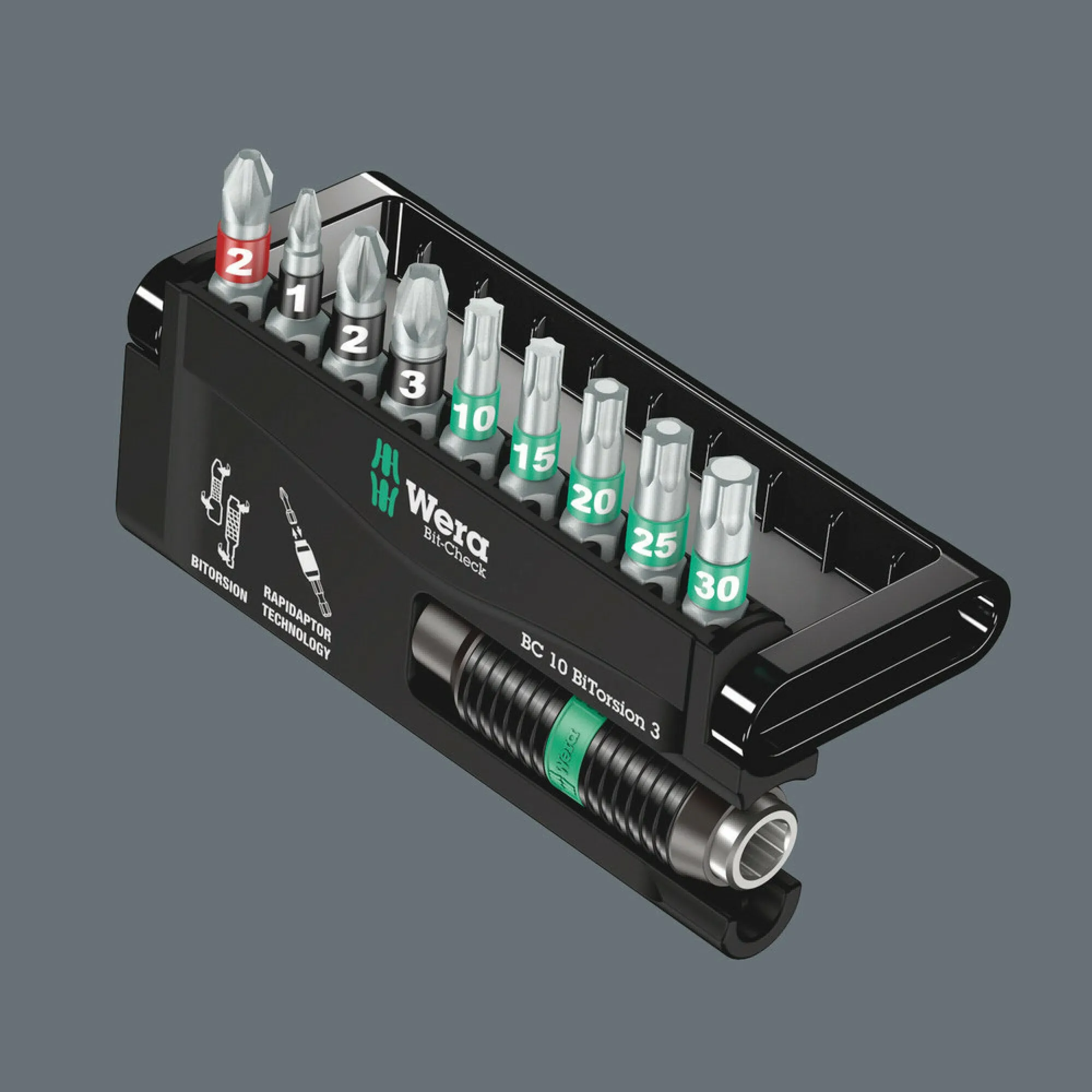 Wera Bit-Check 10 BiTorsion 3 SB, 10 pieces