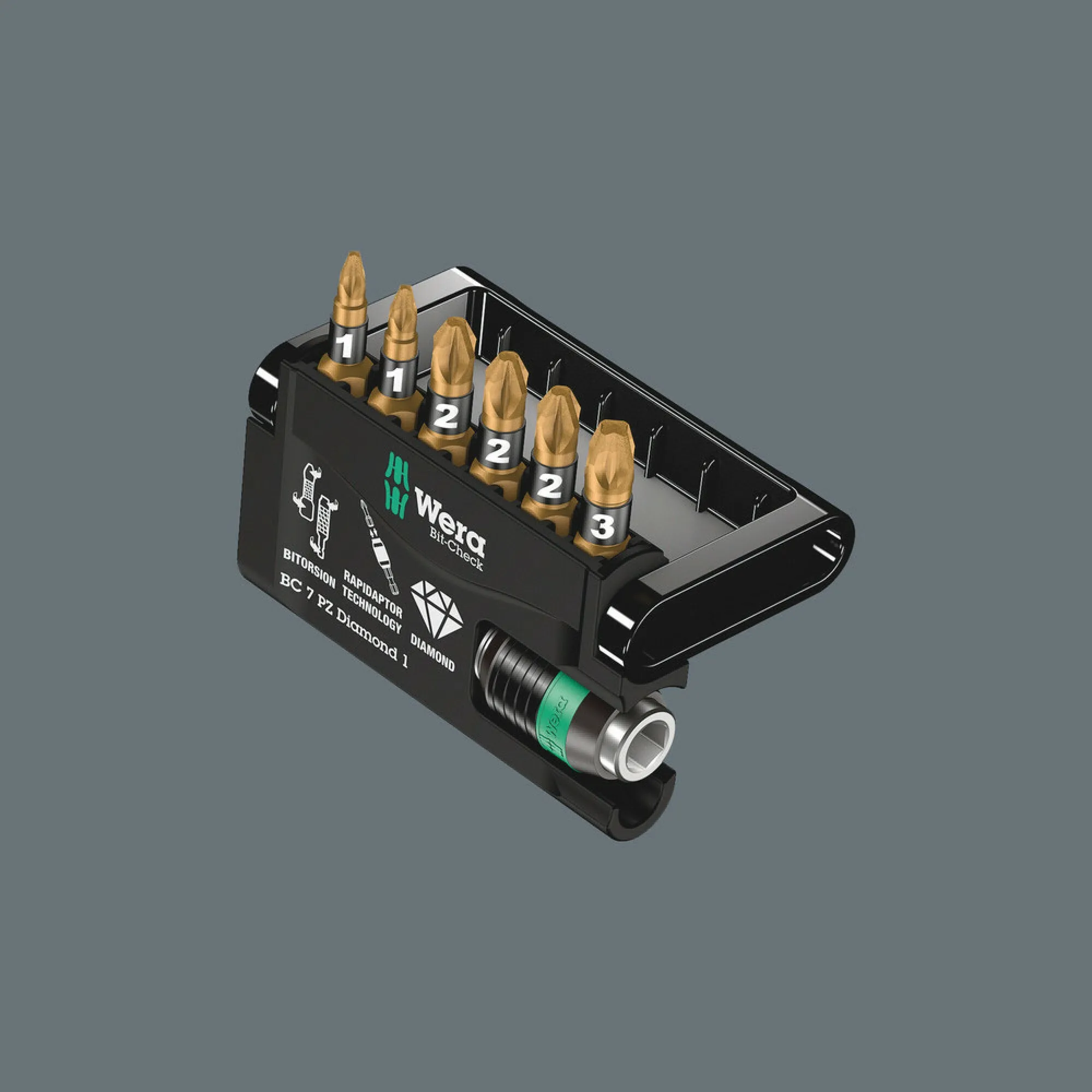 Wera Bit-Check 7 PZ Diamond 1, 7 pieces