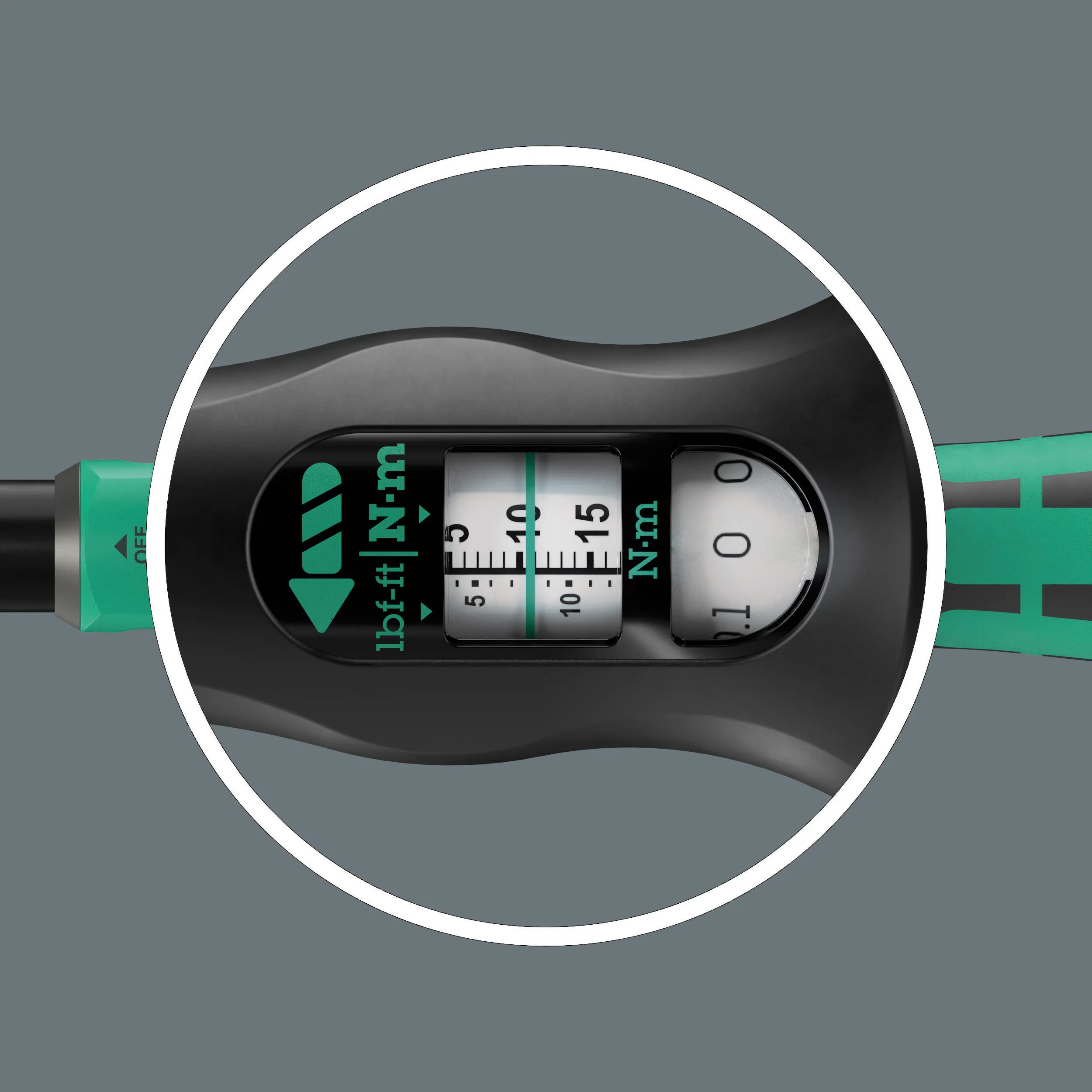 Wera Click-Torque Lock A 5 R/L Torque wrench, adjustable, Torque Lock function, square head insert (1/4"), clockwise/counterclockwise torque operation, 2.5-25 Nm