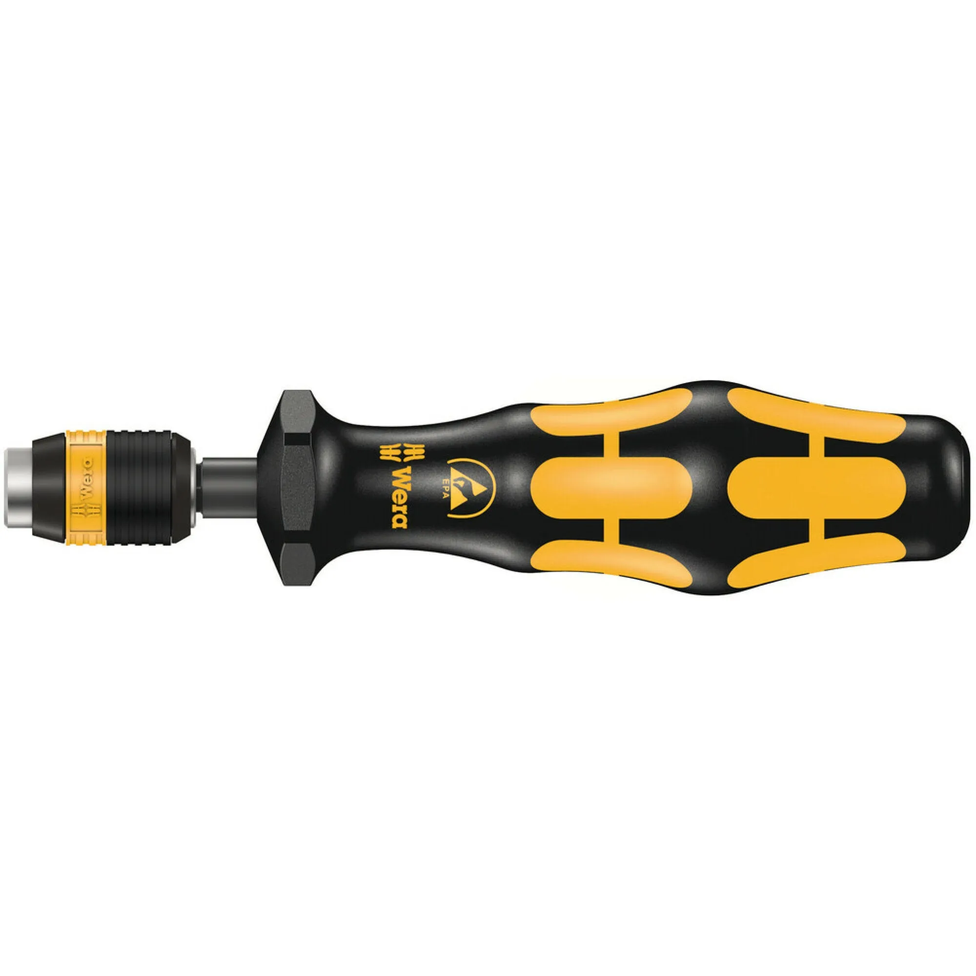 Wera Series 7400 ESD Kraftform pre-set, adjustable torque screwdrivers (0,1-1,5 Nm) with Rapidaptor quick-release chuck, handle size 89 mm, 7450 ESD x 0.1 Nm x 0.1-0.34 Nm
