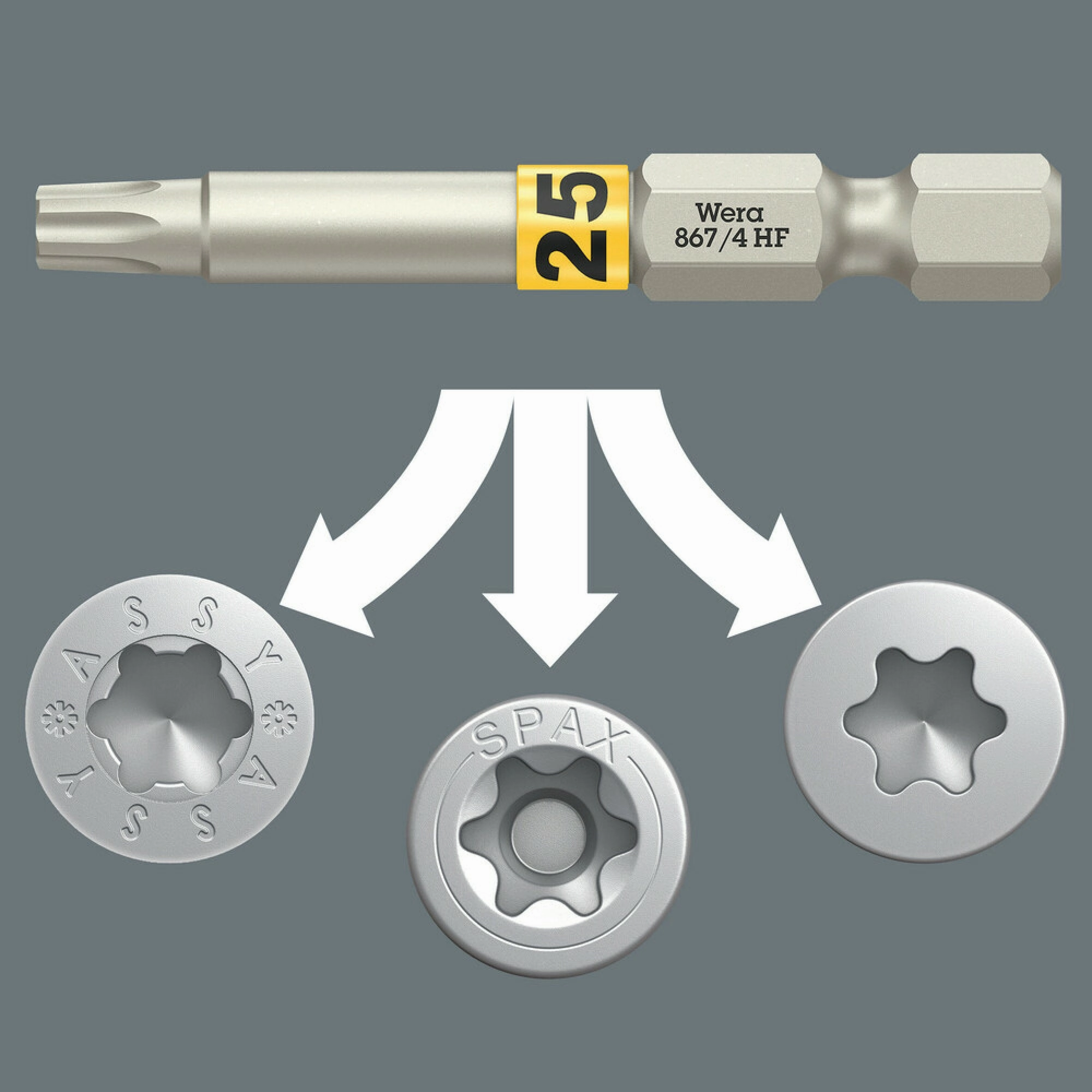 Wera 867/4 TORX HF Bits with holding function, TX 10 x 50 mm
