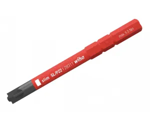 Wiha Tools 28321 #2 x 75mm Insulated SlimLine Slotted Pozidriv Torque Screwdriver Blade